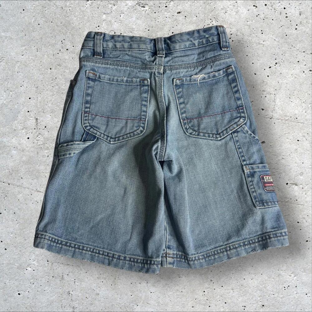 GAP Kids Vtg Shorts Mens Blue Denim Carpenter Jean Jorts Baggy‎ Skater Size 8